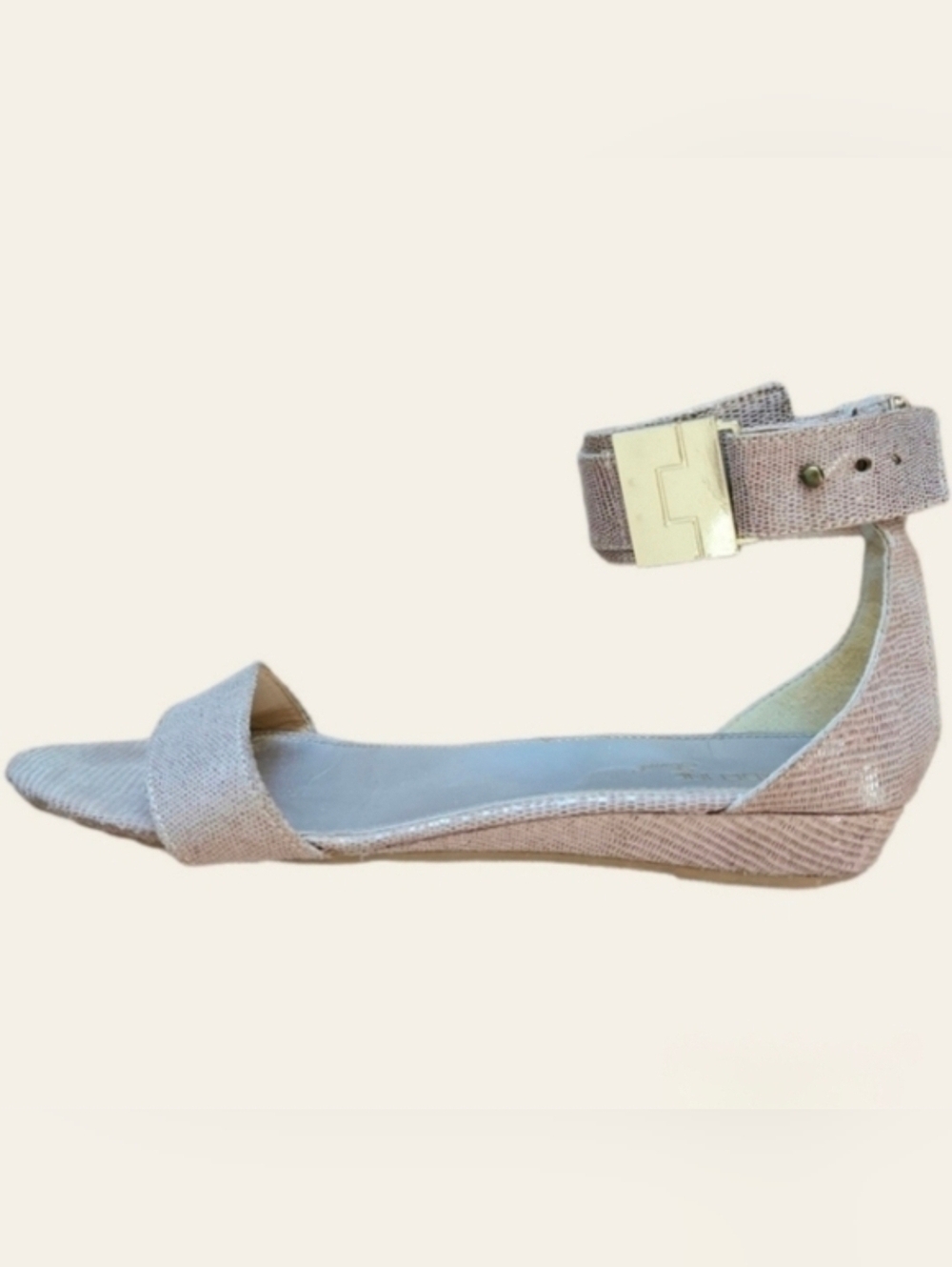 Wedge Sandals with Ankle Strap - 8M